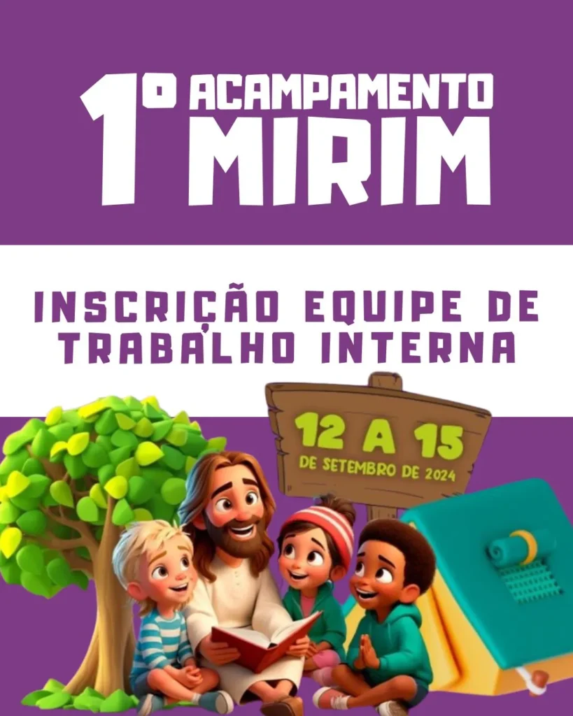Acampamento Mirim para crianças cristão arquidiocese cuiabá